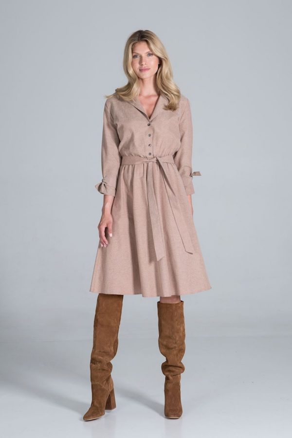beige Daydress model 157462 Figl