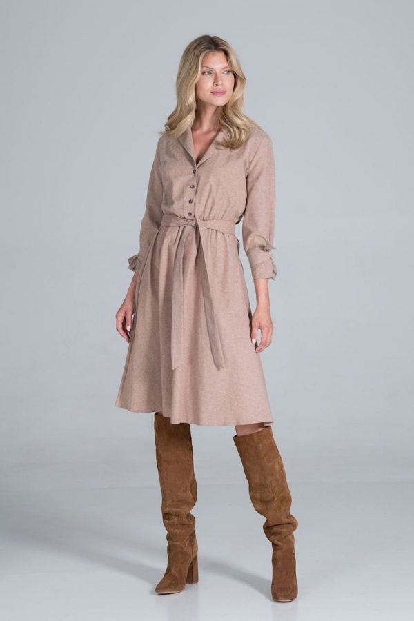 beige Daydress model 157462 Figl