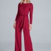 Red Suit in Playsuits For Women with Spandex, Polyester and Viscose