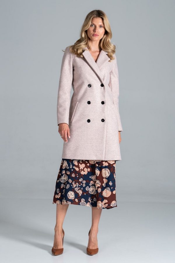 Pink Coat in Women`s Coats, Jackets with Acrylic, Polyester and Wool