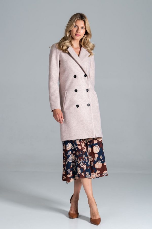 Pink Coat in Women`s Coats, Jackets with Acrylic, Polyester and Wool