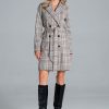 Multicolor Coat in Women`s Coats, Jackets with Polyester and Viscose