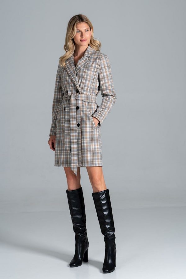 Multicolor Coat in Women`s Coats, Jackets with Polyester and Viscose