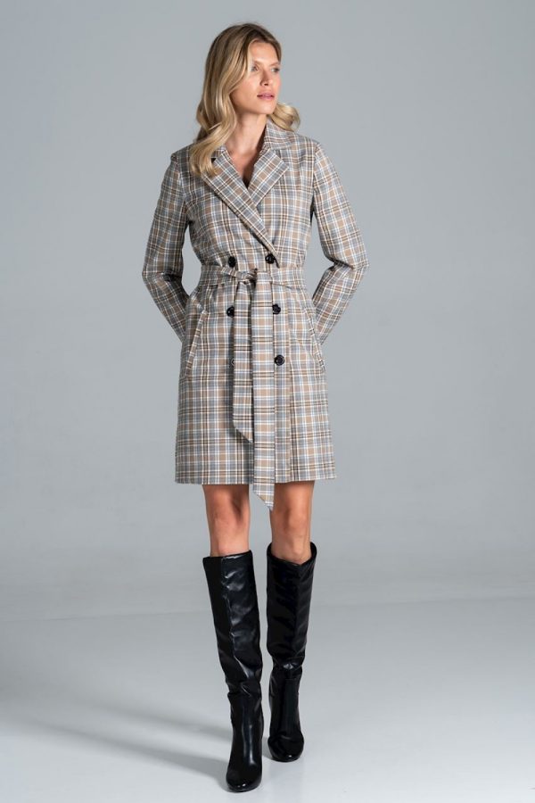 Multicolor Coat in Women`s Coats, Jackets with Polyester and Viscose
