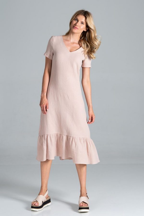 beige Daydress model 157507 Figl