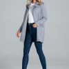 Grey Coat in Women`s Coats, Jackets with Spandex and Polyester