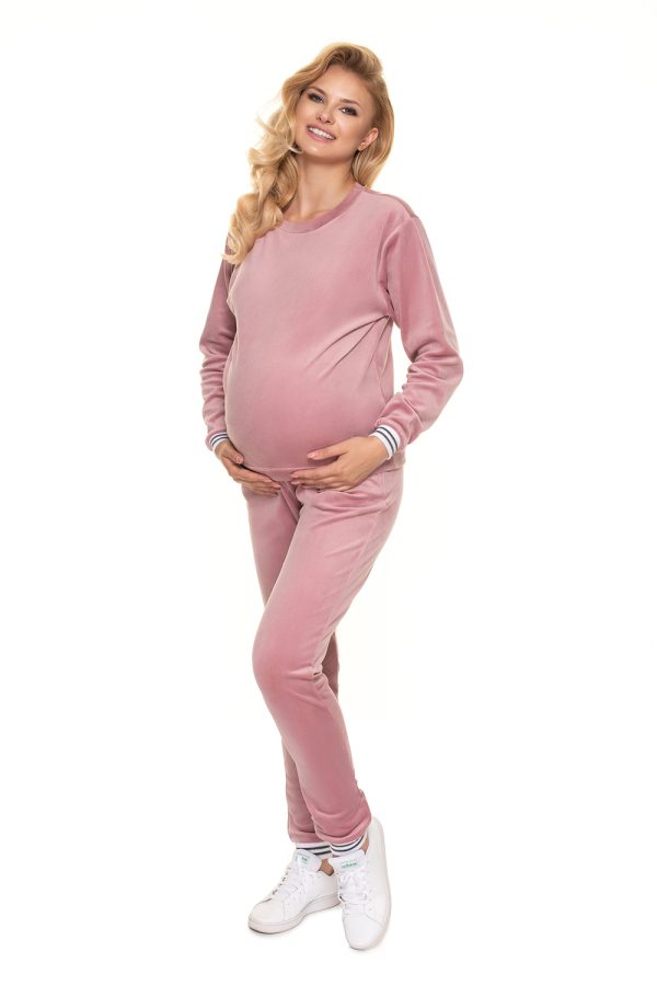Pink Maternity Set in Maternity Trousers with Polyester