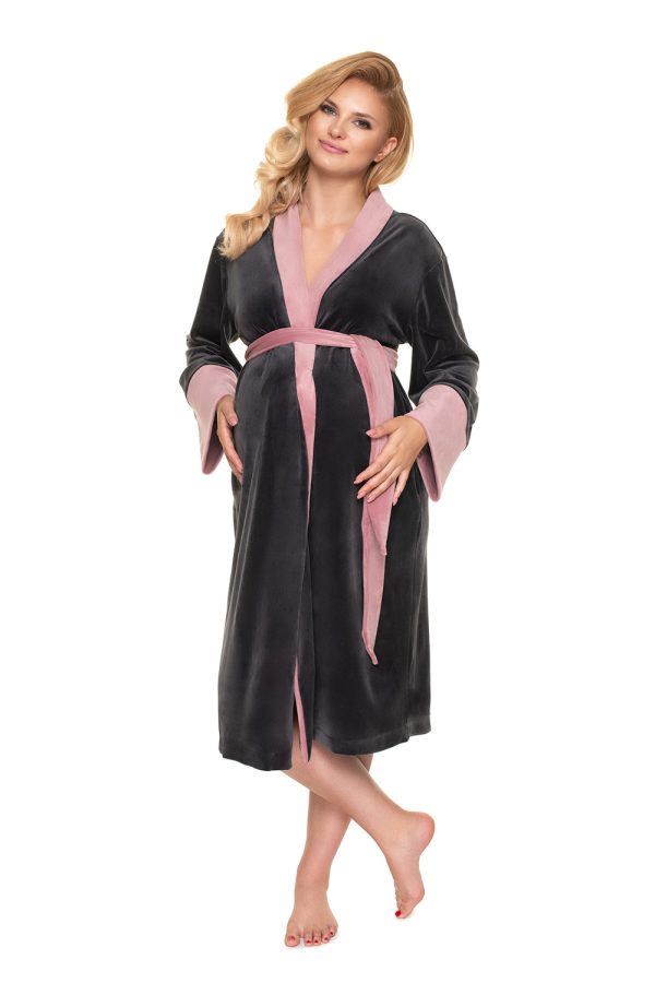 grey Bathrobe model 157710 PeeKaBoo