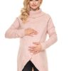 Pink Pregnancy Sweater in Sweter Ciążowy with Acrylic, Polyamide, Polyester and Wool