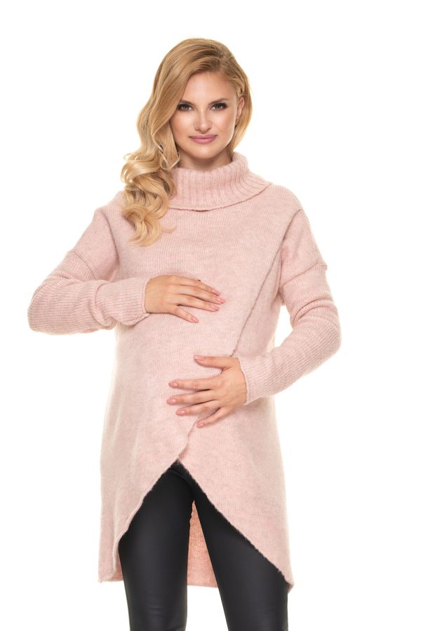 Pink Pregnancy Sweater in Sweter Ciążowy with Acrylic, Polyamide, Polyester and Wool