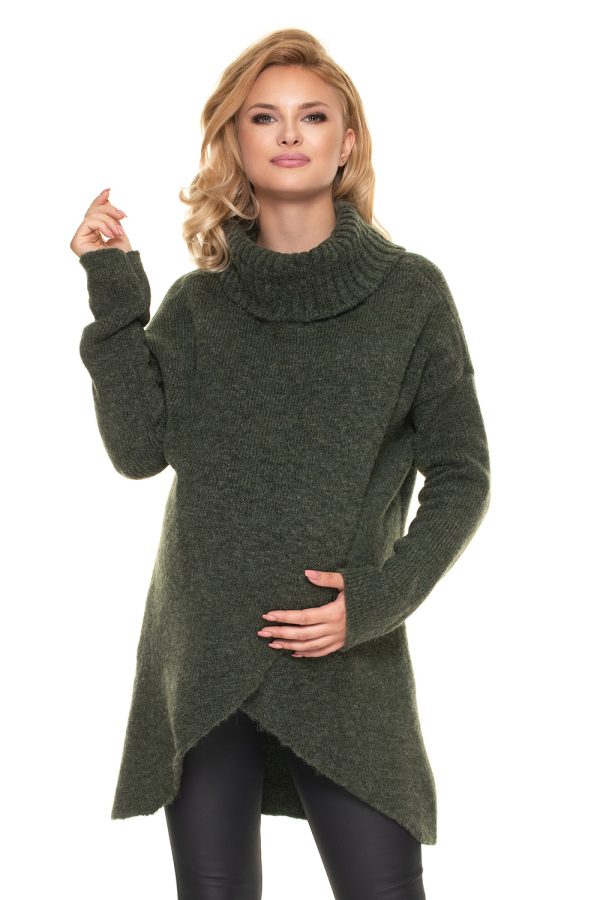 Green Pregnancy Sweater in Sweter Ciążowy with Acrylic, Polyamide, Polyester and Wool