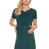 Green Maternity Nightgown in Maternity Nightwear with Spandex and Viscose