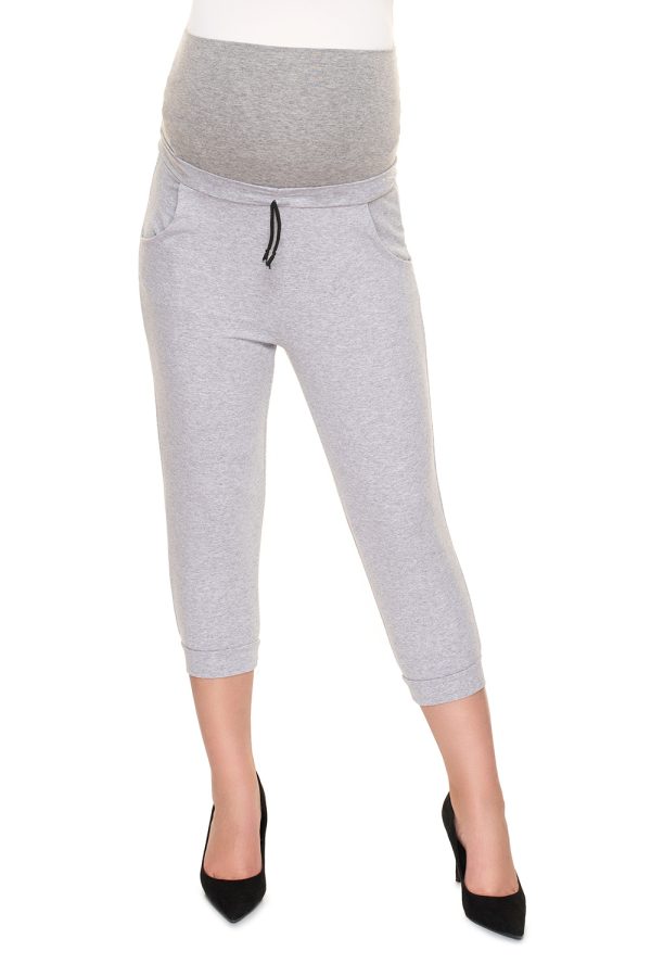 grey Crop pants model 157818 PeeKaBoo