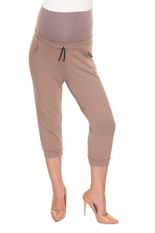 beige Crop pants model 157819 PeeKaBoo