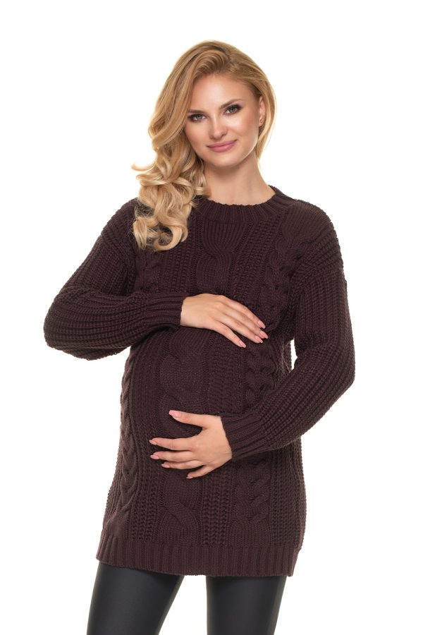 Brown Pregnancy Sweater in Sweaters, Pullovers, Jumpers, Turtlenecks, Boleros, Shrugs with Acrylic