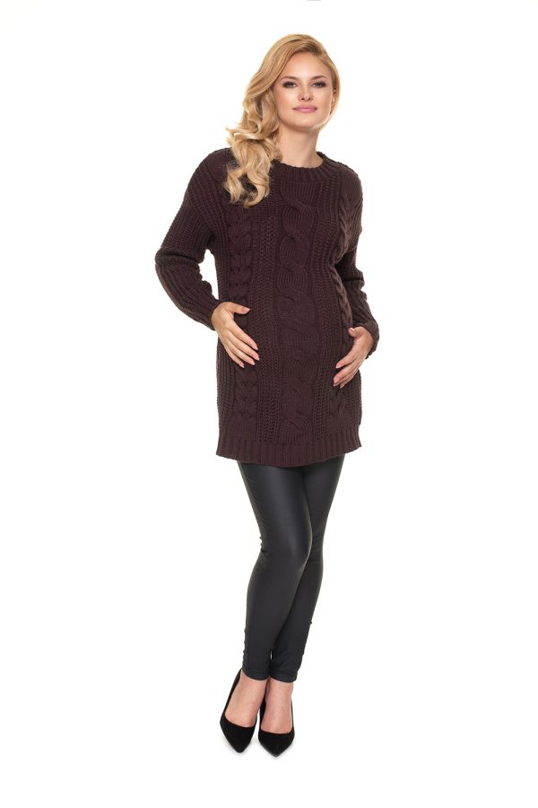 Brown Pregnancy Sweater in Sweaters, Pullovers, Jumpers, Turtlenecks, Boleros, Shrugs with Acrylic