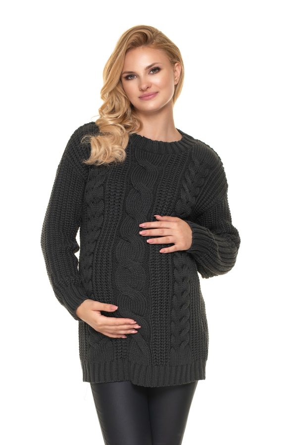 Grey Pregnancy Sweater in Sweaters, Pullovers, Jumpers, Turtlenecks, Boleros, Shrugs with Acrylic