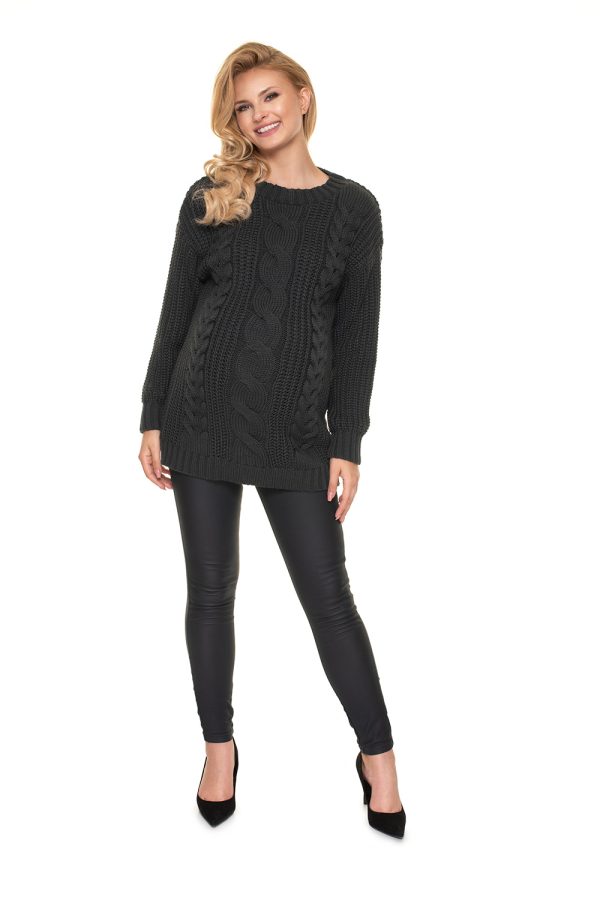 Grey Pregnancy Sweater in Sweaters, Pullovers, Jumpers, Turtlenecks, Boleros, Shrugs with Acrylic
