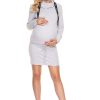 914904 Grey Pregnancy Dress in Day Dresses with Cotton and Spandex
