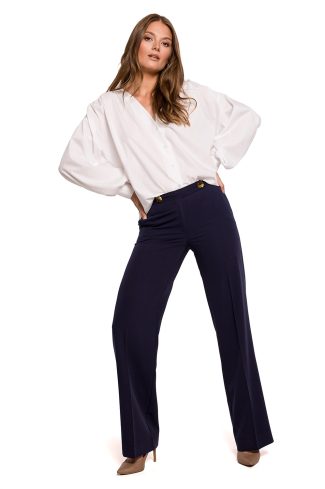 navy blue Trousers model 158100 Makover