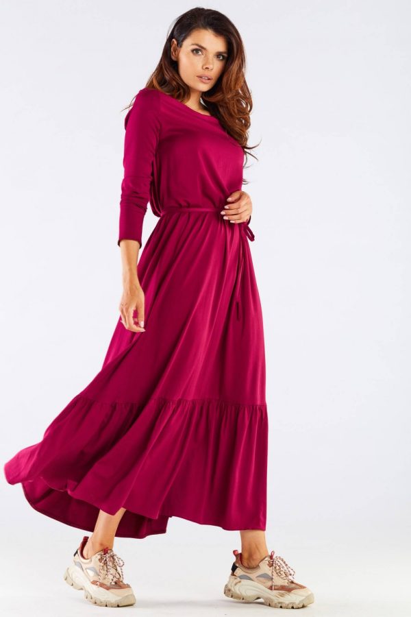 Red Daydress in Day Dresses with Spandex and Viscose