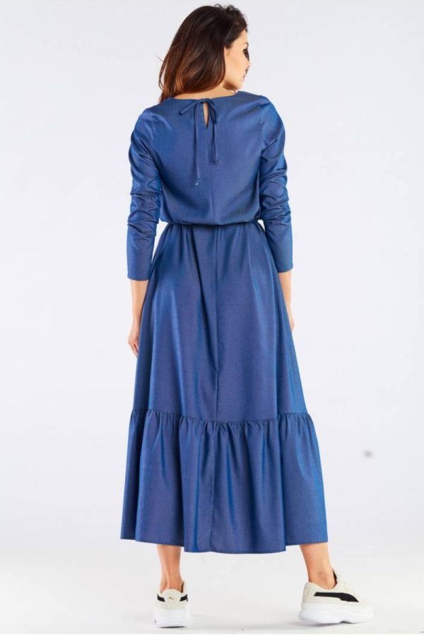 Blue Daydress in Day Dresses with Spandex and Viscose