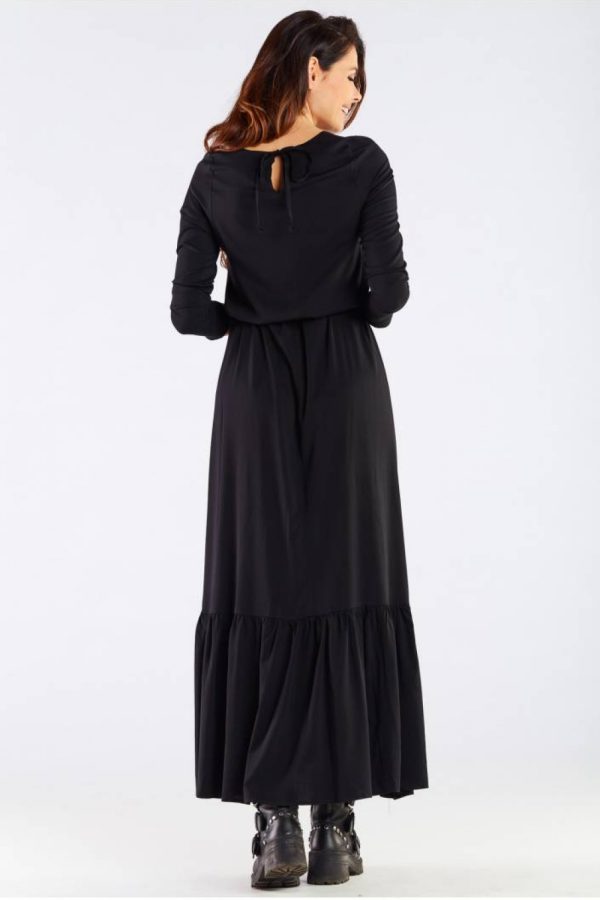 Black Daydress in Day Dresses with Spandex and Viscose
