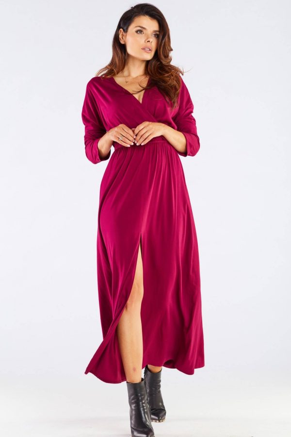 Red Daydress in Day Dresses with Spandex and Viscose
