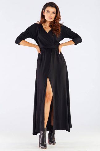 Black Daydress in Day Dresses with Spandex and Viscose