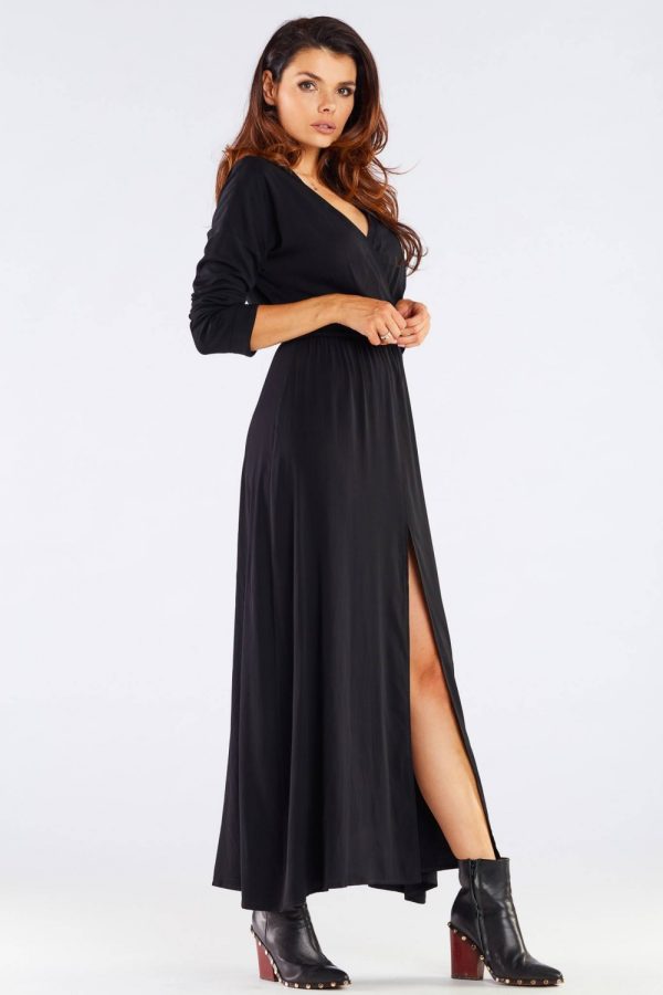 Black Daydress in Day Dresses with Spandex and Viscose