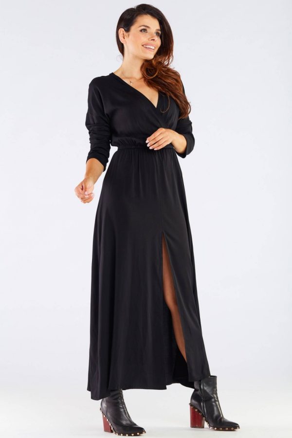 Black Daydress in Day Dresses with Spandex and Viscose