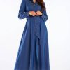 916927 Blue Daydress in Day Dresses with Spandex and Viscose