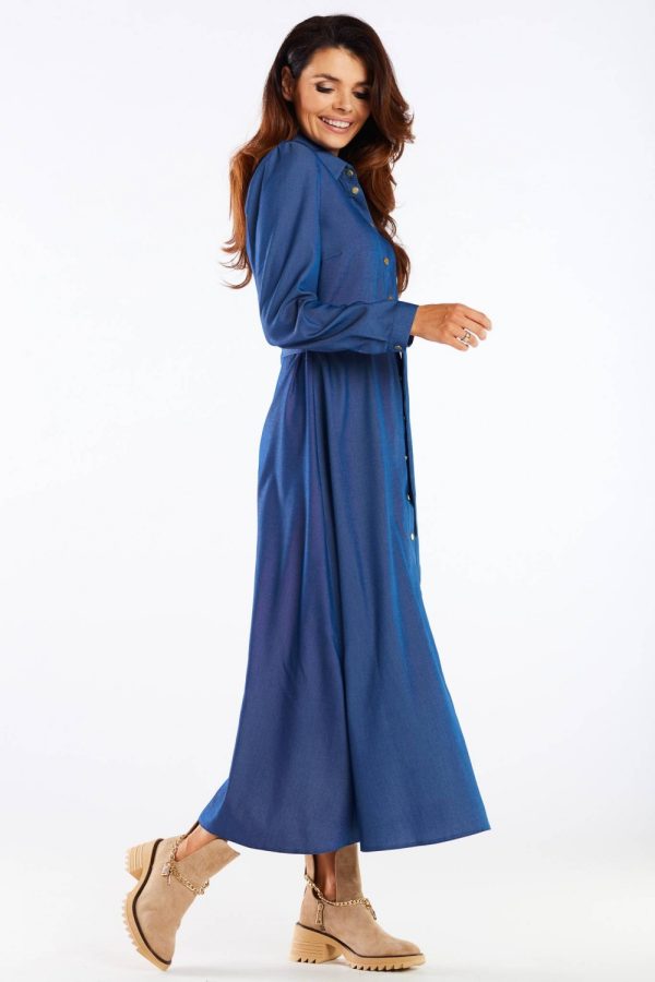 Blue Daydress in Day Dresses with Spandex and Viscose