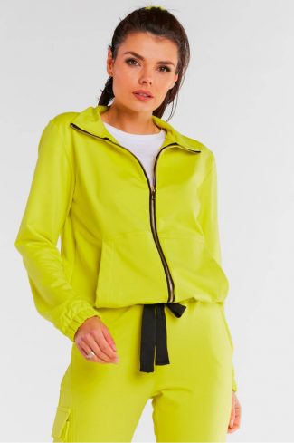 Green Sweatshirt in Sweatshirts For Women with Cotton and Spandex
