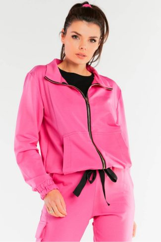 Pink Sweatshirt in Sweatshirts For Women with Cotton and Spandex