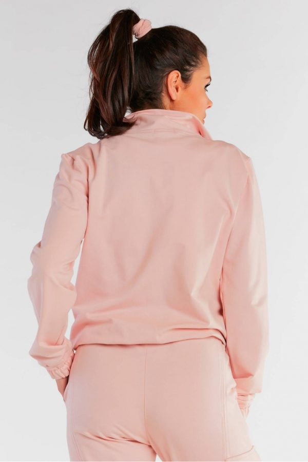 Pink Sweatshirt in Sweatshirts For Women with Cotton and Spandex