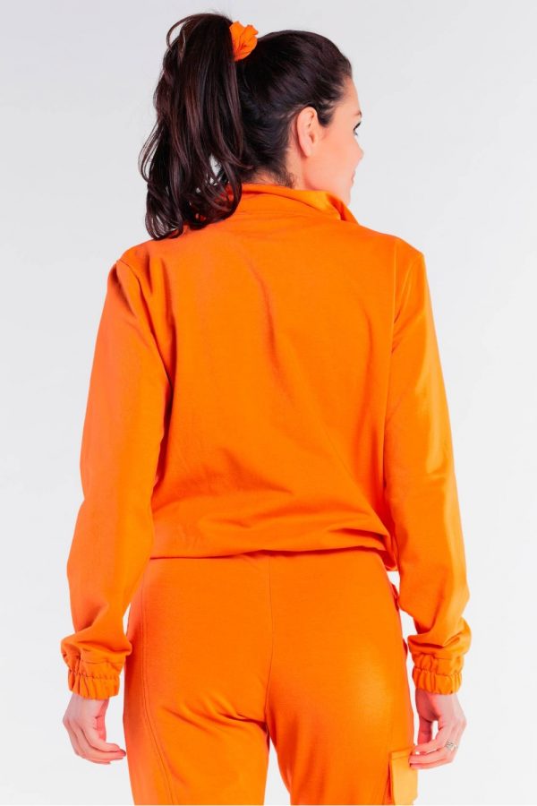 Orange Sweatshirt in Sweatshirts For Women with Cotton and Spandex