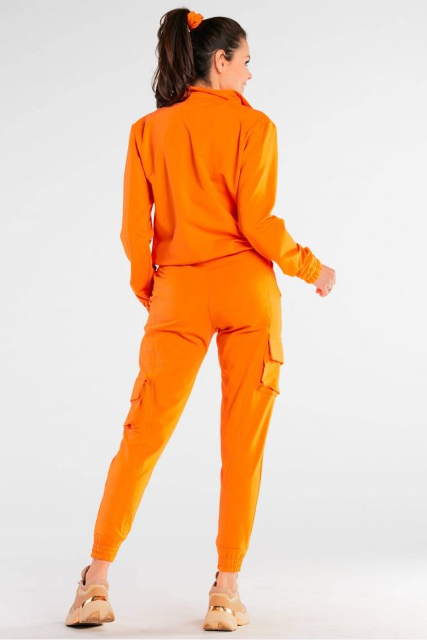 Orange Women Trousers in Pants, Trousers, Shorts with Cotton and Spandex