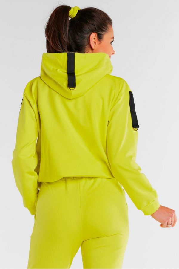 Green Sweatshirt in Sweatshirts For Women with Cotton and Spandex