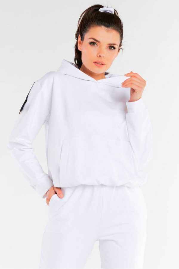 white Sweatshirt model 159253 Infinite You