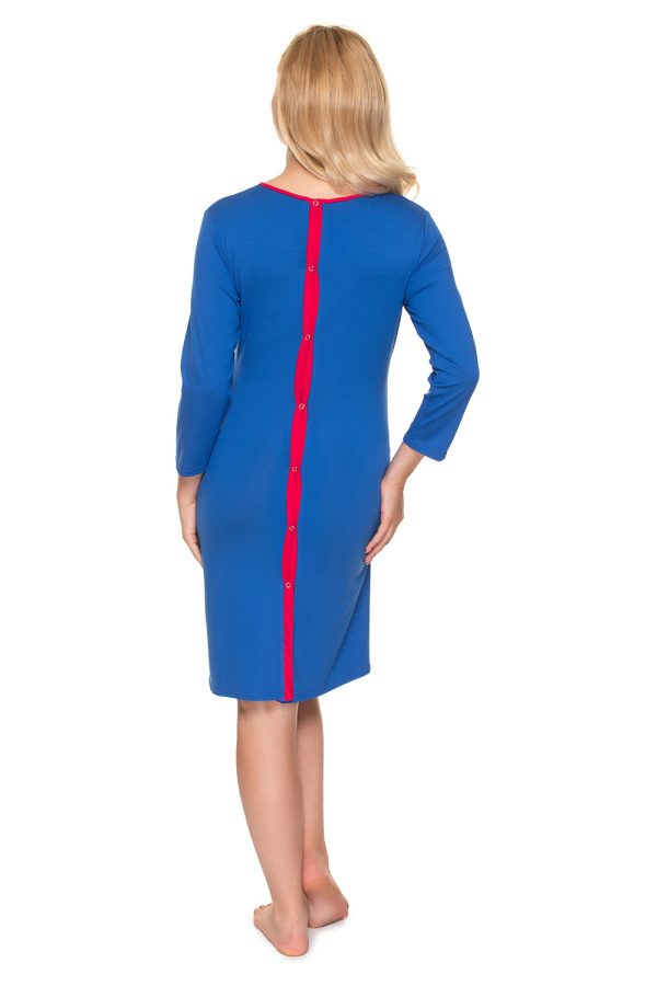 Blue Maternity Nightgown in Maternity Nightwear with Spandex and Viscose