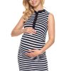 Black Pregnancy Dress in Maternity Dresses with Spandex and Viscose