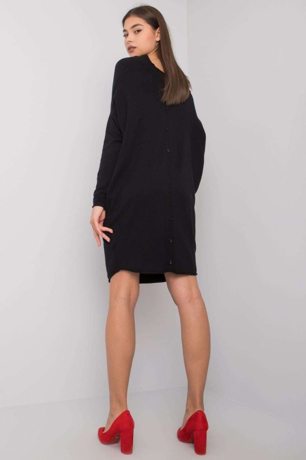 Black Daydress in Day Dresses with Nylon, Polyester and Viscose