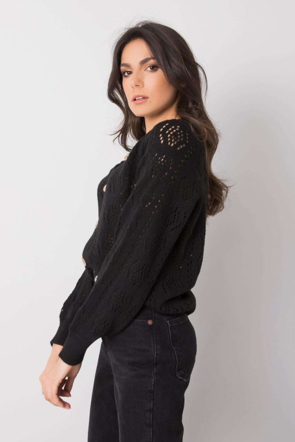 Black Cardigan in Cardigans For Women, Ponchos with Acrylic and Polyester