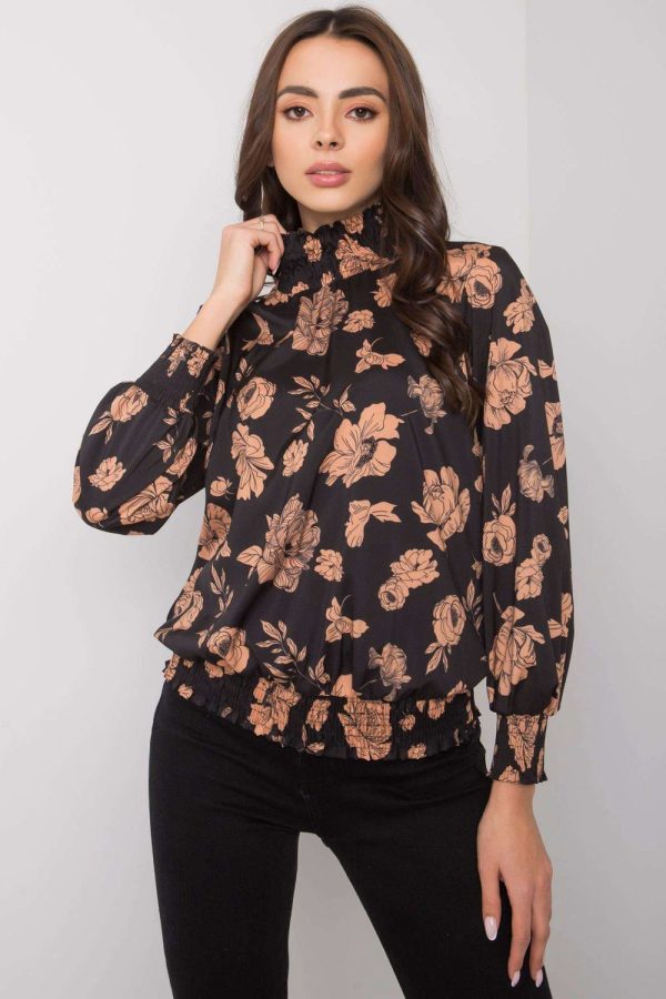 Beige Blouse in Women`s Blouses, Tunics with Spandex and Polyester