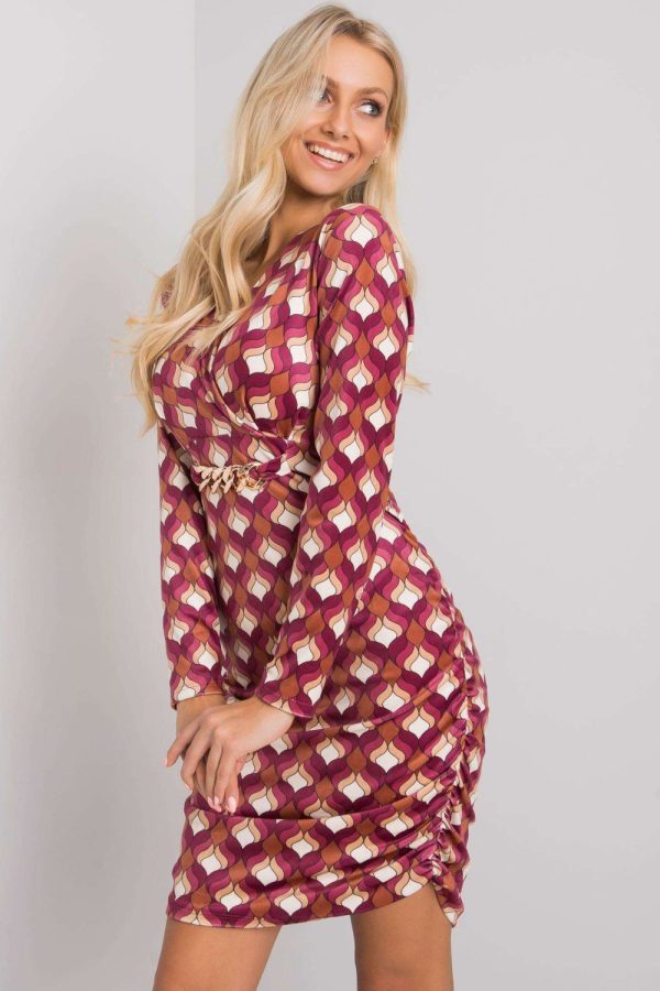 Pink Daydress in Day Dresses with Spandex and Polyester