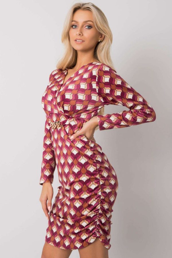 Pink Daydress in Day Dresses with Spandex and Polyester