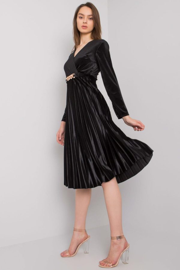 Black Evening Dress in Evening Dresses with Spandex and Polyester