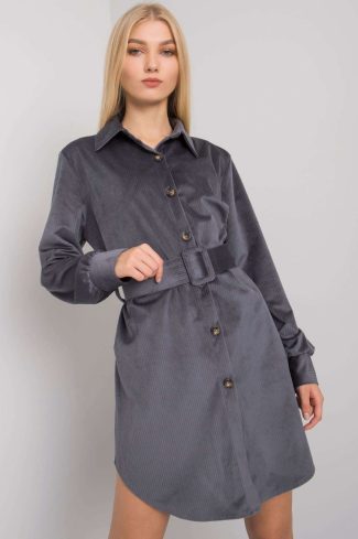 921892 Grey Daydress in Day Dresses with Spandex and Polyester