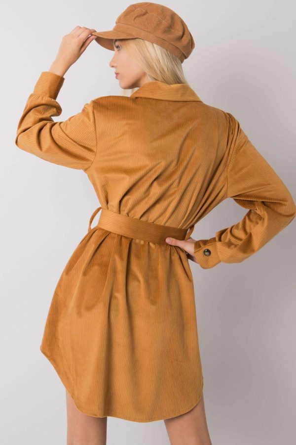 Brown Daydress in Day Dresses with Spandex and Polyester